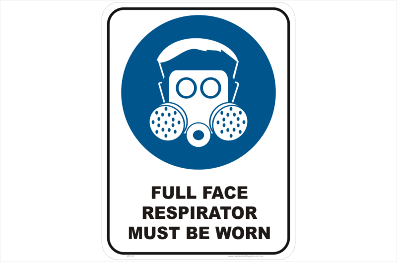 Full Face Respirator must be worn
