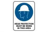 Head Protection must be worn sign
