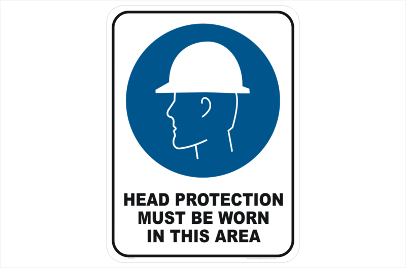 Head Protection must be worn sign