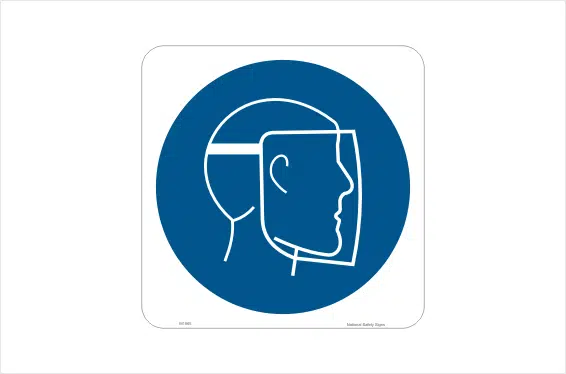 Face shield sign