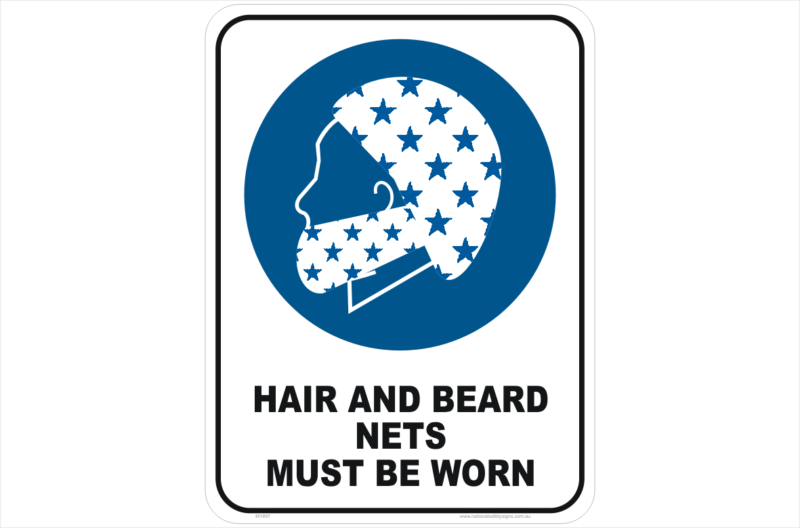 Hair and Beard Nets sign