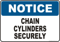 Chain Cylinders Notice sign