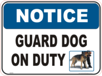 Guard Dog sign