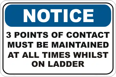 3 Points of Contact Notice sign