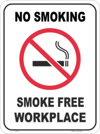 No Smoking in workplace Sign        P2233