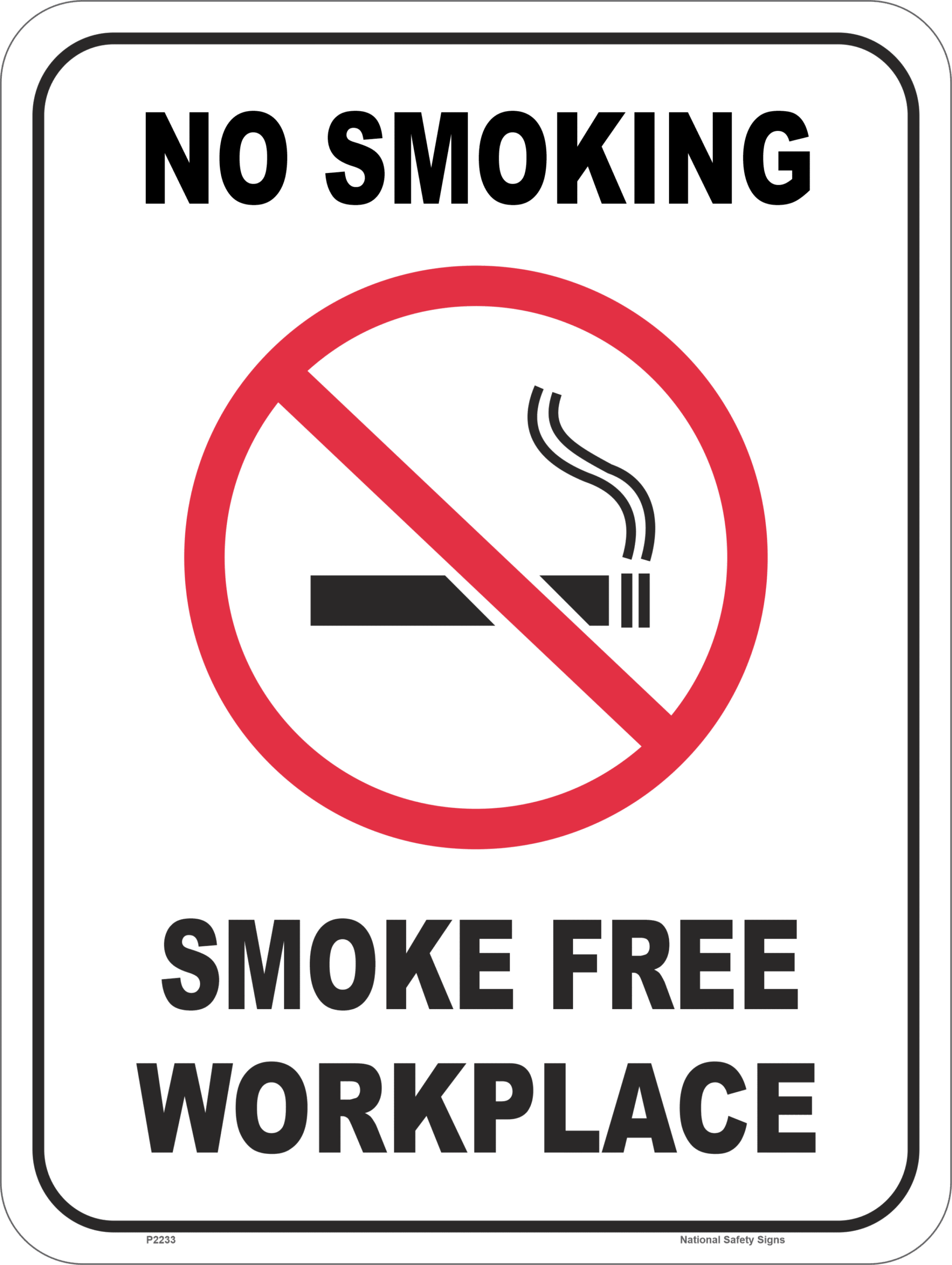 No Smoking in workplace Sign P2233