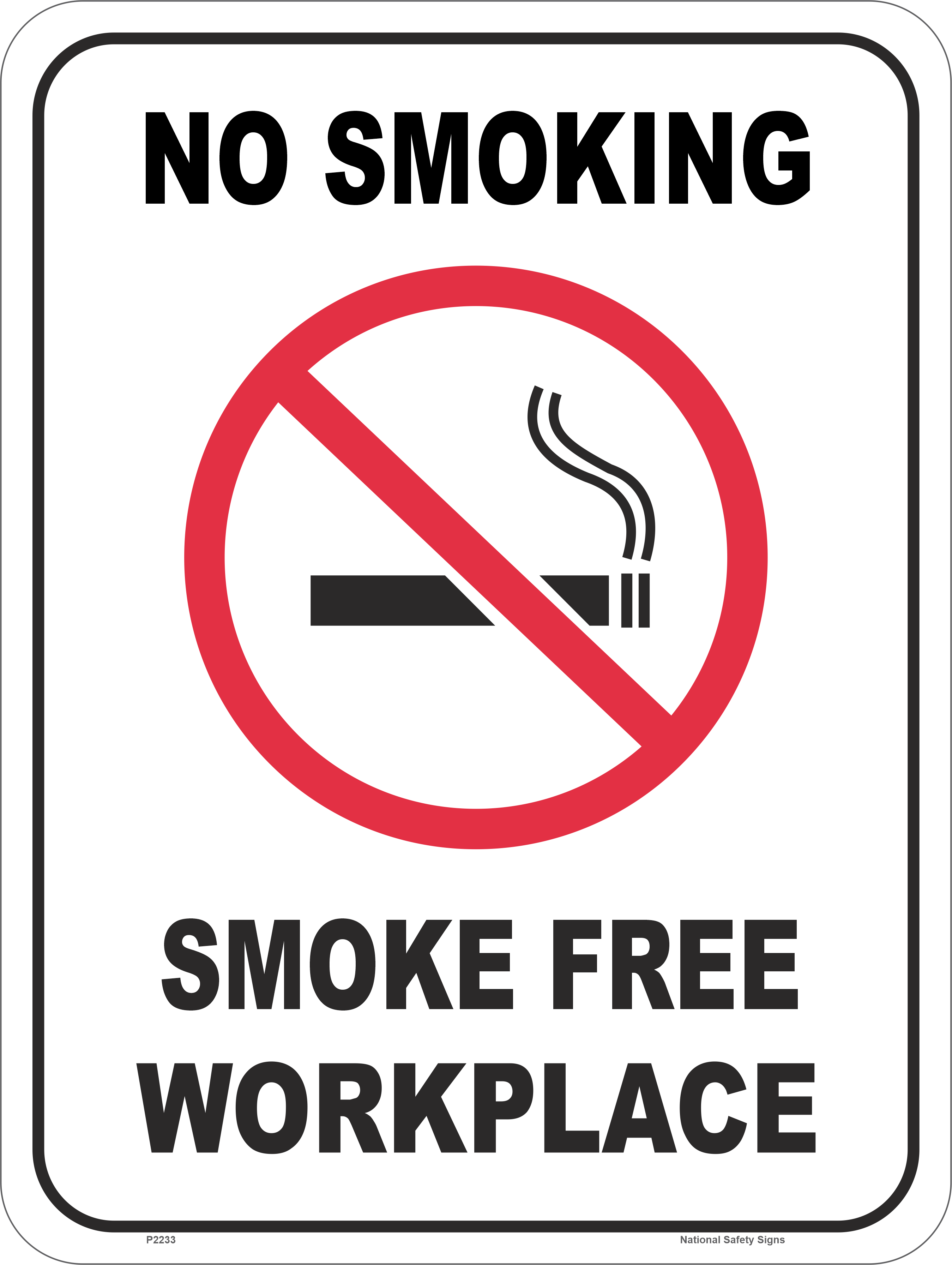 Any Size No Smoking in Area Sign Work Place Warning Danger Safety Vinyl Sticker 