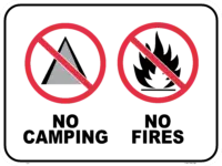 No Camping  No Fires       P2243