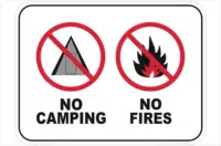 No Camping No Fires