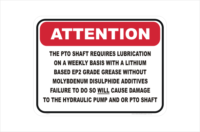 PTO shaft lubrication