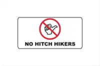 No Hitch hikers