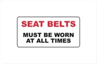 seat belts must be worn