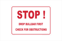 drop bullbar first check for obstructions