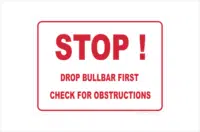 drop bullbar first check for obstructions