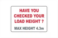 have you checked your load height