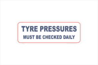 tyre pressures must be checked