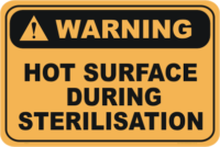 hot surface, hot surface during sterilisation