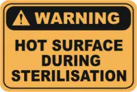 hot surface, hot surface during sterilisation