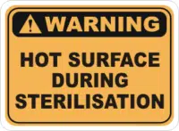 hot surface, hot surface during sterilisation