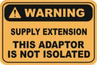 Supply Extension not Isolated warning sign