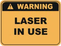 Laser warning sign