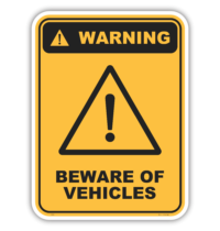 Beware of Vehicles   W3003