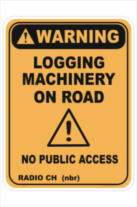 Logging Machinery sign