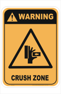 Crush zone sign