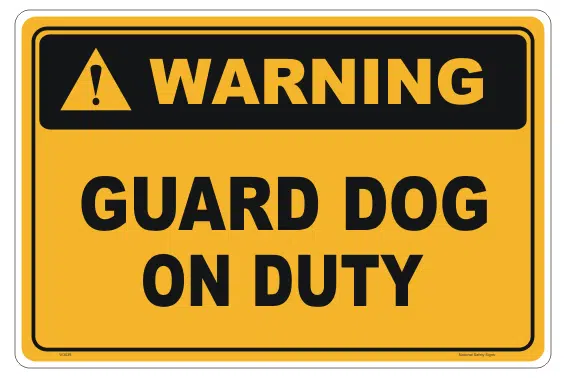 Guard Dog on Duty W3039
