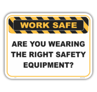 Wearing Safety Equipment sign      WS3120