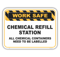 Chemical Refill Station sign          WS3123