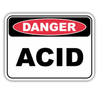 Danger acid safety sign - AS1319 compliant, National Safety Signs Australia