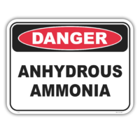 Danger anhydrous ammonia safety sign - AS1319 compliant, National Safety Signs Australia