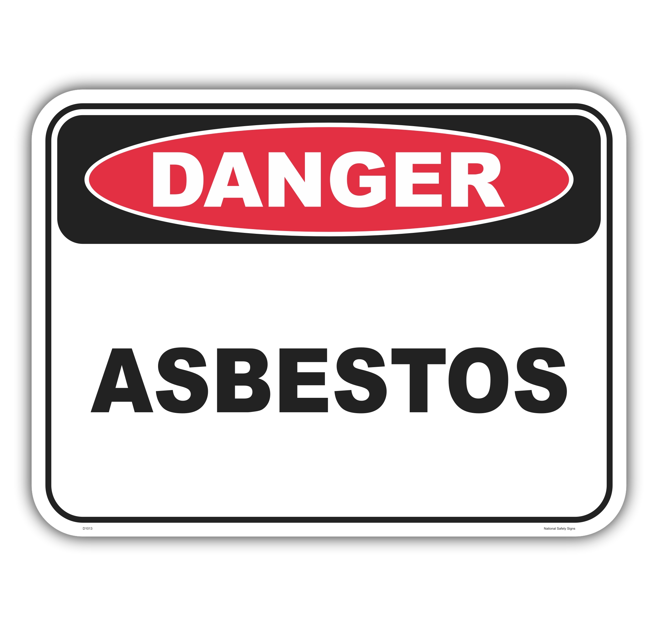 Danger asbestos safety sign - AS1319 compliant, National Safety Signs Australia
