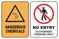DANGEROUS CHEMICALS - NO ENTRY