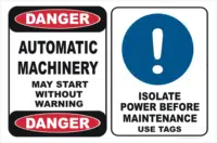 Automatic Machinery Sign