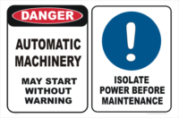 Automatic Machinery isolate power