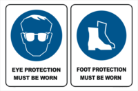 mandatory ppe eye protection foot protection