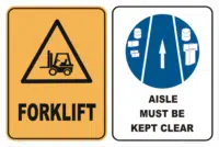 forklift keep aisle clear