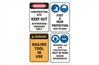 National Safety signs stock a range of PPE Construction site signs