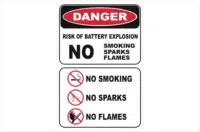 Battery Warning Sign