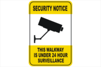 Security CCTV walkway under 24hr surveillance
