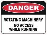 rotating machinery, no access