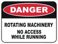 rotating machinery, no access