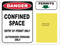 confined space permit sign