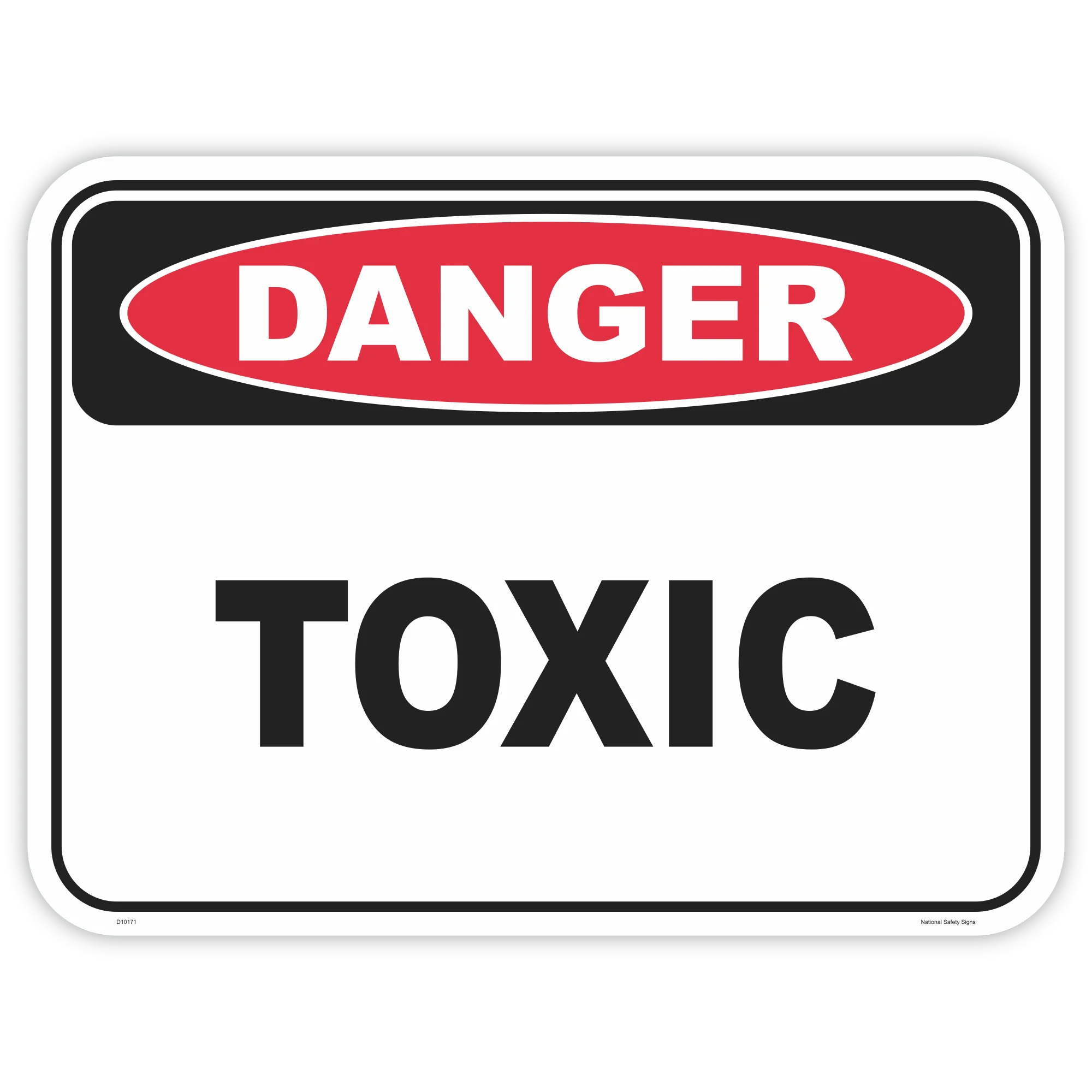 Danger toxic safety sign - AS1319 compliant, National Safety Signs Australia
