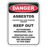 Danger asbestos keep out safety sign - AS1319 compliant, National Safety Signs Australia
