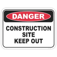 Danger construction site keep out safety sign - AS1319 compliant, National Safety Signs Australia
