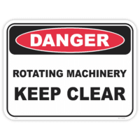 Danger rotating machinery keep clear safety sign - AS1319 compliant, National Safety Signs Australia