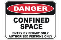 Confined Space Permit Sign